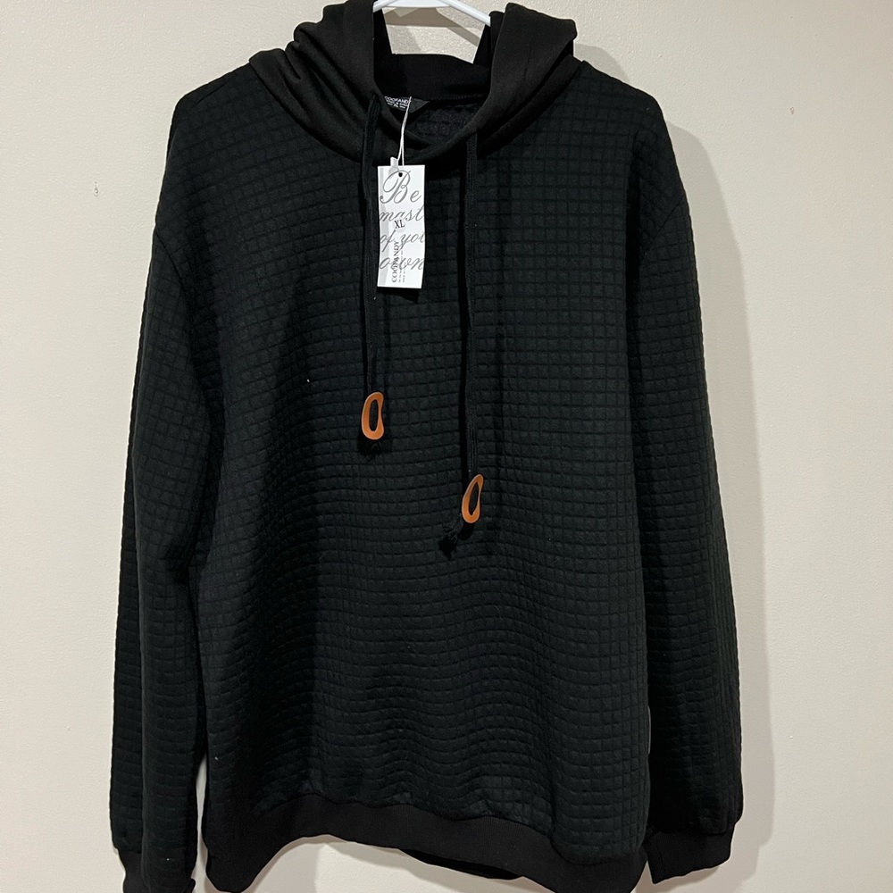 This a Coofandy long sleeve black hoodie.